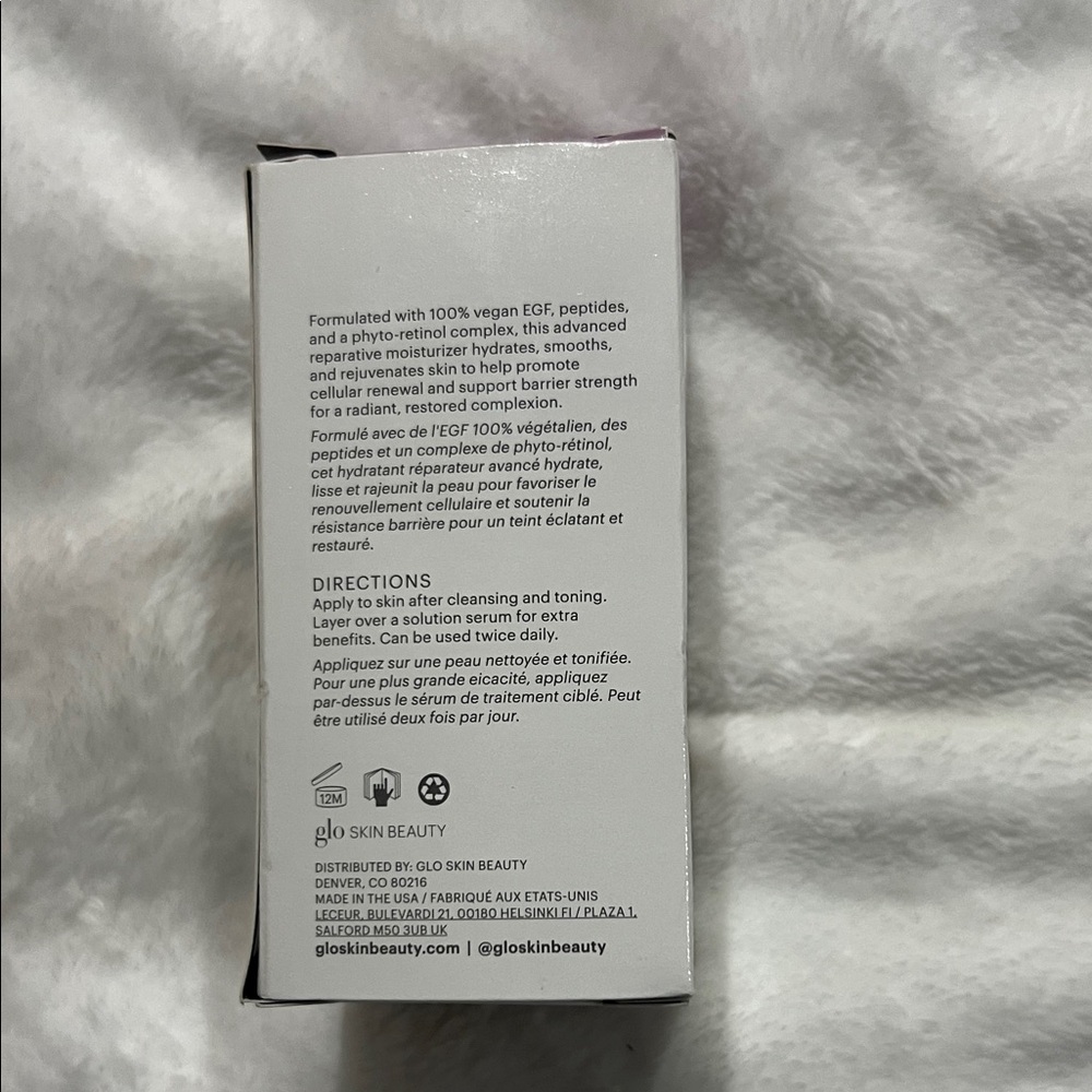 Glo Skin Beauty Bio-Renew EGF Cream - White and Purple Accents - Picture 2 of 6